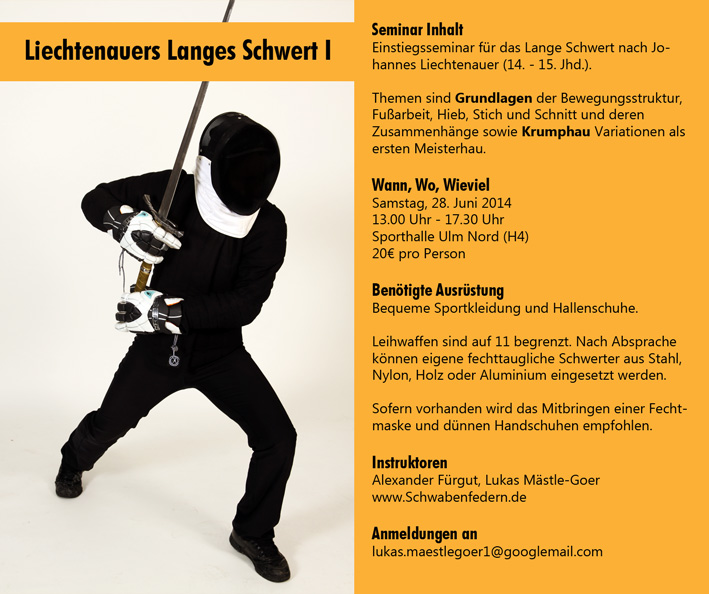 Seminar Liechtenauers Langes Schwert I